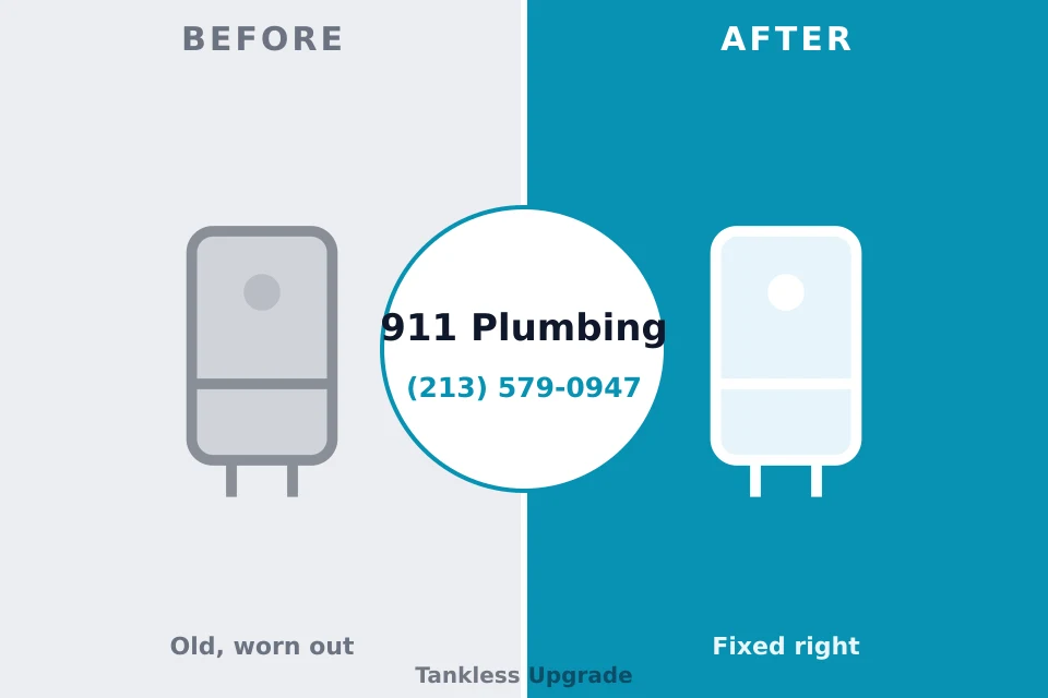 Before and after: plumbing repair Weeping Water, NE